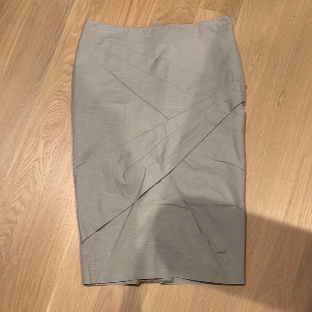 Sportmax Gray Asymmetrical Pencil Skirt Knee-Length